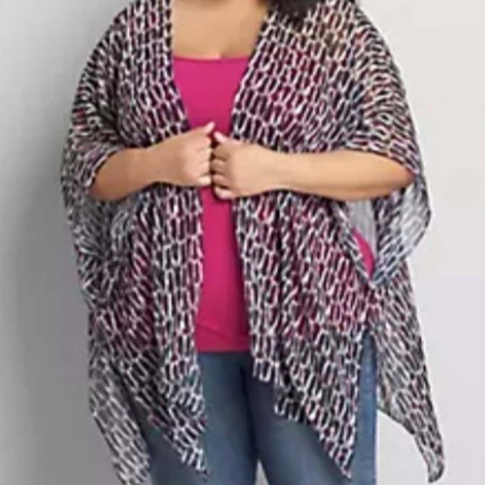 Lane Bryant Kimono Wrap Cover Up OS